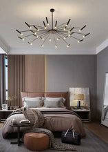 Load image into Gallery viewer, INSPIRA LIFESTYLES - Stratos Radial Modern Chandelier, UNIQUE LIGHT, Sleek Chandelier, SCULPTURAL LIGHT, Nordic Chandelier, MODERN PENDANT LIGHT, Home Lighting, Dining Room Lighting, MODERN CHANDELIER, MINIMALIST LIGHT, MINIMALIST CHANDELIER, METAL CHANDELIER, Luxury Home Chandelier, LIVING ROOM LIGHT, LED CHANDELIER, HOTEL LIGHT,Dining Table Light, Contemporary LED Light, BLACK CHANDELIER, BEDROOM LIGHT, ACCENT LIGHTStatement Light, Art light, Restaurant Light