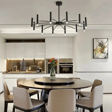 Load image into Gallery viewer, INSPIRA LIFESTYLES - Stratos Radial Modern Chandelier, UNIQUE LIGHT, Sleek Chandelier, SCULPTURAL LIGHT, Nordic Chandelier, MODERN PENDANT LIGHT, Home Lighting, Dining Room Lighting, MODERN CHANDELIER, MINIMALIST LIGHT, MINIMALIST CHANDELIER, METAL CHANDELIER, Luxury Home Chandelier, LIVING ROOM LIGHT, LED CHANDELIER, HOTEL LIGHT,Dining Table Light, Contemporary LED Light, BLACK CHANDELIER, BEDROOM LIGHT, ACCENT LIGHTStatement Light, Art light, Restaurant Light