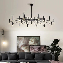 Load image into Gallery viewer, INSPIRA LIFESTYLES - Stratos Radial Modern Chandelier, UNIQUE LIGHT, Sleek Chandelier, SCULPTURAL LIGHT, Nordic Chandelier, MODERN PENDANT LIGHT, Home Lighting, Dining Room Lighting, MODERN CHANDELIER, MINIMALIST LIGHT, MINIMALIST CHANDELIER, METAL CHANDELIER, Luxury Home Chandelier, LIVING ROOM LIGHT, LED CHANDELIER, HOTEL LIGHT,Dining Table Light, Contemporary LED Light, BLACK CHANDELIER, BEDROOM LIGHT, ACCENT LIGHTStatement Light, Art light, Restaurant Light