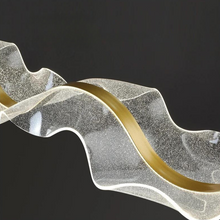 Load image into Gallery viewer, INSPIRA LIFESTYLES - Wave Modern Chandelier Wave Modern Chandelier, modern chandelier, wave chandelier, contemporary lighting, ceiling light fixture, designer chandelier, wave design light, home decor lighting, living room chandelier, dining room chandelier