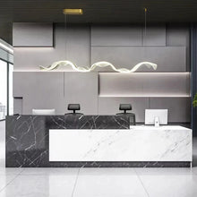 Load image into Gallery viewer, INSPIRA LIFESTYLES - Wave Modern Chandelier, ribbon-inspired chandelier, linear LED chandelier, dining room chandelier, kitchen island pendant light, sculptural architectural lighting