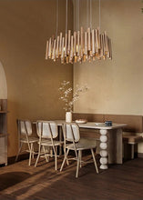 Load image into Gallery viewer, INSPIRA LIFESTYLES | Wood Block Chandelier - WOODEN LIGHT FIXTURE, WOODEN CHANDELIER, WOOD PENDANT LIGHT, WOOD LIGHT, WOOD CHANDELIER, MODERN PENDANT LIGHT, MODERN CHANDELIER, Luxury Pendant Light, LUXURY CHANDELIER, Living Room Chandelier, Kitchen Chandelier, Dining Room Chandelier, Designer Chandelier, Contemporary, BEDROOM LIGHT, LIVING ROOM LIGHT, ACCENT LIGHT, SCULPTURAL LIGHT, FEATURE LIGHT, MODERN LIGHT, RESTAURANT LIGHT, HOTEL LIGHT, UNIQUE LIGHT, Contemporary Lighting Fixture, STAIR LIGHT