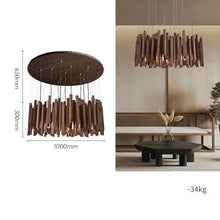 Load image into Gallery viewer, INSPIRA LIFESTYLES | Wood Block Chandelier - WOODEN LIGHT FIXTURE, WOODEN CHANDELIER, WOOD PENDANT LIGHT, WOOD LIGHT, WOOD CHANDELIER, MODERN PENDANT LIGHT, MODERN CHANDELIER, Luxury Pendant Light, LUXURY CHANDELIER, Living Room Chandelier, Kitchen Chandelier, Dining Room Chandelier, Designer Chandelier, Contemporary, BEDROOM LIGHT, LIVING ROOM LIGHT, ACCENT LIGHT, SCULPTURAL LIGHT, FEATURE LIGHT, MODERN LIGHT, RESTAURANT LIGHT, HOTEL LIGHT, UNIQUE LIGHT, Contemporary Lighting Fixture, STAIR LIGHT