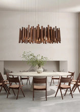 Load image into Gallery viewer, INSPIRA LIFESTYLES | Wood Block Chandelier - WOODEN LIGHT FIXTURE, WOODEN CHANDELIER, WOOD PENDANT LIGHT, WOOD LIGHT, WOOD CHANDELIER, MODERN PENDANT LIGHT, MODERN CHANDELIER, Luxury Pendant Light, LUXURY CHANDELIER, Living Room Chandelier, Kitchen Chandelier, Dining Room Chandelier, Designer Chandelier, Contemporary, BEDROOM LIGHT, LIVING ROOM LIGHT, ACCENT LIGHT, SCULPTURAL LIGHT, FEATURE LIGHT, MODERN LIGHT, RESTAURANT LIGHT, HOTEL LIGHT, UNIQUE LIGHT, Contemporary Lighting Fixture, STAIR LIGHT