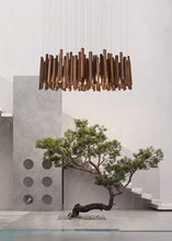 Load image into Gallery viewer, INSPIRA LIFESTYLES | Wood Block Chandelier - WOODEN LIGHT FIXTURE, WOODEN CHANDELIER, WOOD PENDANT LIGHT, WOOD LIGHT, WOOD CHANDELIER, MODERN PENDANT LIGHT, MODERN CHANDELIER, Luxury Pendant Light, LUXURY CHANDELIER, Living Room Chandelier, Kitchen Chandelier, Dining Room Chandelier, Designer Chandelier, Contemporary, BEDROOM LIGHT, LIVING ROOM LIGHT, ACCENT LIGHT, SCULPTURAL LIGHT, FEATURE LIGHT, MODERN LIGHT, RESTAURANT LIGHT, HOTEL LIGHT, UNIQUE LIGHT, Contemporary Lighting Fixture, STAIR LIGHT