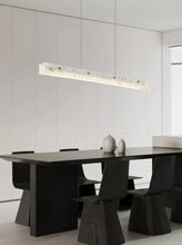 Load image into Gallery viewer, Inspira Lifestyles - White marble linear LED modern chandelier pendant light