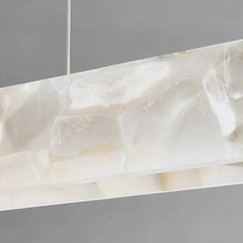 Load image into Gallery viewer, Inspira Lifestyles - White marble linear LED modern chandelier pendant light detail