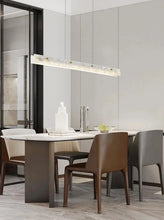 Load image into Gallery viewer, Inspira Lifestyles - White marble linear LED modern chandelier pendant light