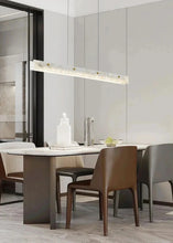 Load image into Gallery viewer, Inspira Lifestyles - White marble linear LED modern chandelier pendant light