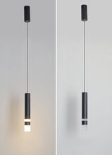 Load image into Gallery viewer, INSPIRA LIFESTYLES - Linear B&W Pendant - BEDROOM LIGHT, CHANDELIER, DINING LIGHT, HANGING LIGHT, LED, LIGHT FIXTURE, LIGHTING, LIGHTS, MINIMAL, MODERN, PENDANT, PENDANT LIGHT