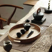 Load image into Gallery viewer, INSPIRA LIFESTYLES - Manchurian Ash Wood Trays - DECOR, DISHES, KITCHEN, ORGANISER, OVAL TRAY, PLATTER, RECTANGULAR TRAY, ROUND TRAY, SERVER, SERVING TRAY, TABLEWARE, TRAY, WOOD