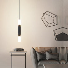 Load image into Gallery viewer, INSPIRA LIFESTYLES - Linear B&W Pendant - BEDROOM LIGHT, CHANDELIER, DINING LIGHT, HANGING LIGHT, LED, LIGHT FIXTURE, LIGHTING, LIGHTS, MINIMAL, MODERN, PENDANT, PENDANT LIGHT
