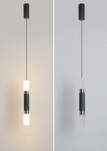 Load image into Gallery viewer, INSPIRA LIFESTYLES - Linear B&W Pendant - BEDROOM LIGHT, CHANDELIER, DINING LIGHT, HANGING LIGHT, LED, LIGHT FIXTURE, LIGHTING, LIGHTS, MINIMAL, MODERN, PENDANT, PENDANT LIGHT