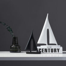 Load image into Gallery viewer, INSPIRA LIFESTYLES - Abstract Sailboat Sculpture - ACCESSORIES, ART, BLACK AND WHITE, DECOR, DECORATION, DECORATIVE, MODERN, SCULPTURE