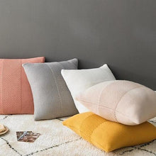 Load image into Gallery viewer, INSPIRA LIFESTYLES - Cotton Woven Knit Pillow - ACCENT PILLOW, ACCESSORIES, BED PILLOW, CHAIR PILLOW, COTTON, DECORATIVE PILLOW, HOME ACCESSORIES, KNIT, PILLOW, SOFA PILLOW, SOFTGOODS, WOVEN, YARN