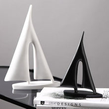 Load image into Gallery viewer, INSPIRA LIFESTYLES - Abstract Sailboat Sculpture - ACCESSORIES, ART, BLACK AND WHITE, DECOR, DECORATION, DECORATIVE, MODERN, SCULPTURE