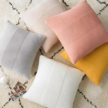Load image into Gallery viewer, INSPIRA LIFESTYLES - Cotton Woven Knit Pillow - ACCENT PILLOW, ACCESSORIES, BED PILLOW, CHAIR PILLOW, COTTON, DECORATIVE PILLOW, HOME ACCESSORIES, KNIT, PILLOW, SOFA PILLOW, SOFTGOODS, WOVEN, YARN