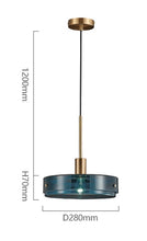 Load image into Gallery viewer, INSPIRA LIFESTYLES - Ocean View Glass Pendant - ANTIQUE BRASS, BLUE, BRASS, CHANDELIER, GLASS SHADE, GOLD, HANGING LIGHT, LED, LIGHT FIXTURE, LIGHTING, LIGHTS, MINIMALIST, MODERN, PENDANT
