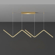 Load image into Gallery viewer, INSPIRA LIFESTYLES - Directions Minimalist Chandelier - ACCENT LIGHT, BOARDROOM LIGHT, CHANDELIER, DINING LIGHT, FEATURE LIGHT, GEOMETRIC LIGHT, HANGING LIGHT, LED LIGHT, LIGHT, LIGHT FIXTURE, LIGHTING, LIGHTS, LINEAR LIGHT, MINIMAL LIGHT FIXTURE, MODERN CHANDELIER, PENDANT LIGHT, RESTAURANT LIGHT, SCULPTURAL LIGHT