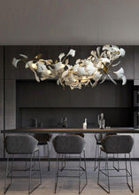 Load image into Gallery viewer, INSPIRA LIFESTYLES - Sculptural Leaf Chandelier - ACCENT LIGHT, BEDROOM LIGHT, BRANCH LIGHT, CHANDELIER, DINING LIGHT, FEATURE LIGHT, HANGING LIGHT, LIGHT, LIGHT FIXTURE, LIGHTING, LIGHTS, LINEAR LIGHT, LIVING ROOM LIGHT, PENDANT LIGHT, RESTAURANT LIGHT, SCULPTURAL LIGHT, TREE LIGHT