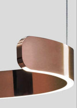 Load image into Gallery viewer, INSPIRA LIFESTYLES - Cuff Circular Pendant - ABSTRACT, HANGING RING LIGHT, LED, LED CHANDELIER, LED LIGHT, LED LIGHT RING, LIGHT, LIGHT FIXTURE, LIGHTING, LIGHTS, MINIMALIST LIGHT, MODERN CHANDLIER, MODERN PENDANT LIGHT, SCULPTURAL LIGHT, SIMPLE DESIGN