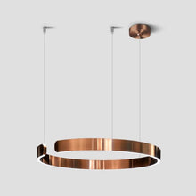Load image into Gallery viewer, INSPIRA LIFESTYLES - Cuff Circular Pendant - ABSTRACT, HANGING RING LIGHT, LED, LED CHANDELIER, LED LIGHT, LED LIGHT RING, LIGHT, LIGHT FIXTURE, LIGHTING, LIGHTS, MINIMALIST LIGHT, MODERN CHANDLIER, MODERN PENDANT LIGHT, SCULPTURAL LIGHT, SIMPLE DESIGN