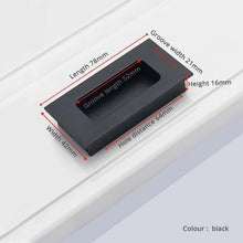 Load image into Gallery viewer, INSPIRA LIFESTYLES - Lui Recessed Box Handles - BOX PULLS, CABINET HARDWARE, DOOR PULLS, DRAWER PULLS, FLUSH DOOR HARDWARE, FLUSH HARDWARE, FURNITURE HANDLES, HARDWARE, RECESSED HARDWARE, SLIDING DOOR HANDLES, SLIDING DOOR HARDWARE