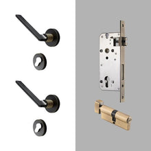 Load image into Gallery viewer, INSPIRA LIFESTYLES - Lyle Door Lever Sets - DOOR FURNITURE, DOOR HARDWARE, DOOR LEVER, DOOR LOCK KEY, DOOR LOCK SET, DOOR PULL, DOOR PULLS, LEVER, LEVER DOOR HANDLE, LEVER LOCK SET, MODERN DOOR HANDLES, MORTISE LOCK, POST MODERN DOOR HANDLES, THUMB TURN LOCK, TUBULAR COIN LOCK