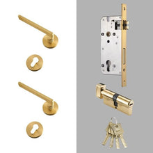 Load image into Gallery viewer, INSPIRA LIFESTYLES - Lyle Door Lever Sets - DOOR FURNITURE, DOOR HARDWARE, DOOR LEVER, DOOR LOCK KEY, DOOR LOCK SET, DOOR PULL, DOOR PULLS, LEVER, LEVER DOOR HANDLE, LEVER LOCK SET, MODERN DOOR HANDLES, MORTISE LOCK, POST MODERN DOOR HANDLES, THUMB TURN LOCK, TUBULAR COIN LOCK