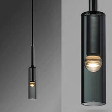 Load image into Gallery viewer, INSPIRA LIFESTYLES - Kaisa Black Glass Pendant - BLACK GLASS PENDANT LIGHT, HANGING LIGHT, LIGHT, LIGHT FIXTURE, LIGHTING, MODERN PENDANT LIGHT, PENDANT, PENDANT LIGHT, WALL LIGHT, WALL SCONCE