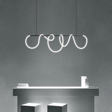 Load image into Gallery viewer, INSPIRA LIFESTYLES - Linear Rope Chandelier - ACCENT LIGHT, LED, LED CHANDELIER, LED LIGHT, LED ROPE CHANDELIER, LIGHT, LIGHT FIXTURE, LIGHTING, LIGHTS, MINIMALIST LIGHT, MODERN CHANDELIER, MODERN PENDANT LIGHT, SCULPTURAL LIGHT, SIMPLE DESIGN