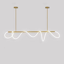 Load image into Gallery viewer, INSPIRA LIFESTYLES - Linear Rope Chandelier - ACCENT LIGHT, LED, LED CHANDELIER, LED LIGHT, LED ROPE CHANDELIER, LIGHT, LIGHT FIXTURE, LIGHTING, LIGHTS, MINIMALIST LIGHT, MODERN CHANDELIER, MODERN PENDANT LIGHT, SCULPTURAL LIGHT, SIMPLE DESIGN
