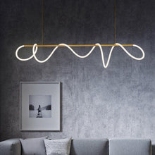Load image into Gallery viewer, INSPIRA LIFESTYLES - Linear Rope Chandelier - ACCENT LIGHT, LED, LED CHANDELIER, LED LIGHT, LED ROPE CHANDELIER, LIGHT, LIGHT FIXTURE, LIGHTING, LIGHTS, MINIMALIST LIGHT, MODERN CHANDELIER, MODERN PENDANT LIGHT, SCULPTURAL LIGHT, SIMPLE DESIGN