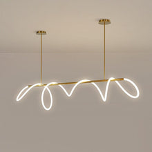 Load image into Gallery viewer, INSPIRA LIFESTYLES - Linear Rope Chandelier - ACCENT LIGHT, LED, LED CHANDELIER, LED LIGHT, LED ROPE CHANDELIER, LIGHT, LIGHT FIXTURE, LIGHTING, LIGHTS, MINIMALIST LIGHT, MODERN CHANDELIER, MODERN PENDANT LIGHT, SCULPTURAL LIGHT, SIMPLE DESIGN