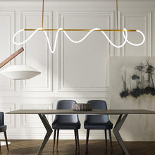 Load image into Gallery viewer, INSPIRA LIFESTYLES - Linear Rope Chandelier - ACCENT LIGHT, LED, LED CHANDELIER, LED LIGHT, LED ROPE CHANDELIER, LIGHT, LIGHT FIXTURE, LIGHTING, LIGHTS, MINIMALIST LIGHT, MODERN CHANDELIER, MODERN PENDANT LIGHT, SCULPTURAL LIGHT, SIMPLE DESIGN