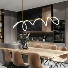 Load image into Gallery viewer, INSPIRA LIFESTYLES - Linear Rope Chandelier - ACCENT LIGHT, LED, LED CHANDELIER, LED LIGHT, LED ROPE CHANDELIER, LIGHT, LIGHT FIXTURE, LIGHTING, LIGHTS, MINIMALIST LIGHT, MODERN CHANDELIER, MODERN PENDANT LIGHT, SCULPTURAL LIGHT, SIMPLE DESIGN