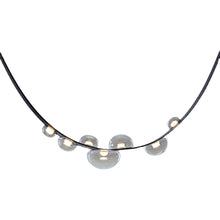 Load image into Gallery viewer, INSPIRA LIFESTYLES - Strapped Chandelier - ABSTRACT LIGHT, ACCENT LIGHT, BEDROOM LIGHT, BOARDROOM LIGHT, CHANDELIER, DINING LIGHT, FEATURE LIGHT, GLASS GLOBE CHANDELIER, GLOBE CHANDELIER, GLOBE LIGHT, HANGING LIGHT, HOTEL LIGHT, LEATHER STRAP LIGHT, LED CHANDELIER, LED LIGHT, LIGHT, LIGHT FIXTURE, LIGHTING, LIGHTS, LIVING ROOM LIGHT, MINIMAL LIGHT FIXTURE, MINIMALIST CHANDELIER, MINIMALIST LIGHT, MODERN CHANDELIER, MODERN LIGHT, MODERN PENDANT LIGHT, PENDANT LIGHT, RESTAURANT LIGHT, SCULPTURAL LIGHT