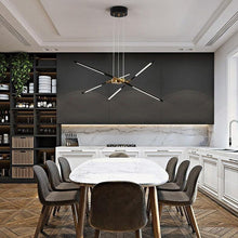 Load image into Gallery viewer, INSPIRA LIFESTYLES - Tubular Mobile Chandelier - ACCENT LIGHT, BRANCH LIGHT, CHANDELIER, DINING LIGHT, HANGING LIGHT, LED LIGHT, LIGHT, LIGHT FIXTURE, LIGHTING, MINIMALIST CHANDELIER, MOBILE CHANDELIER, MODERN CHANDELIER, MODERN LIGHT, PENDANT LIGHT, SCULPTURAL LIGHT, SPUTNIK LIGHT