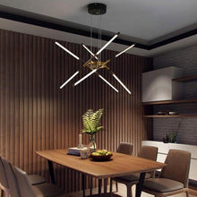 Load image into Gallery viewer, INSPIRA LIFESTYLES - Tubular Mobile Chandelier - ACCENT LIGHT, BRANCH LIGHT, CHANDELIER, DINING LIGHT, HANGING LIGHT, LED LIGHT, LIGHT, LIGHT FIXTURE, LIGHTING, MINIMALIST CHANDELIER, MOBILE CHANDELIER, MODERN CHANDELIER, MODERN LIGHT, PENDANT LIGHT, SCULPTURAL LIGHT, SPUTNIK LIGHT