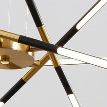 Load image into Gallery viewer, INSPIRA LIFESTYLES - Tubular Mobile Chandelier - ACCENT LIGHT, BRANCH LIGHT, CHANDELIER, DINING LIGHT, HANGING LIGHT, LED LIGHT, LIGHT, LIGHT FIXTURE, LIGHTING, MINIMALIST CHANDELIER, MOBILE CHANDELIER, MODERN CHANDELIER, MODERN LIGHT, PENDANT LIGHT, SCULPTURAL LIGHT, SPUTNIK LIGHT
