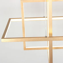 Load image into Gallery viewer, INSPIRA LIFESTYLES - Geometric Rectangles LED Chandelier - ACCENT LIGHT, BLACK, CHANDELIER, DINING LIGHT, FEATURE LIGHT, GEOMETRIC, GEOMETRIC LIGHT, HANGING LIGHT, LED, LED LIGHT, LIGHT, LIGHT FIXTURE, LIGHTING, LIGHTS, MINIMALIST, MODERN, MODERN CHANDELIER, PENDANT, PENDANT LIGHT, RECTANGLE LIGHT, WHITE