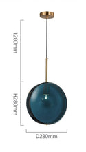 Load image into Gallery viewer, INSPIRA LIFESTYLES - Ocean View Glass Pendant - ANTIQUE BRASS, BLUE, BRASS, CHANDELIER, GLASS SHADE, GOLD, HANGING LIGHT, LED, LIGHT FIXTURE, LIGHTING, LIGHTS, MINIMALIST, MODERN, PENDANT