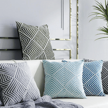 Load image into Gallery viewer, INSPIRA LIFESTYLES - Art Deco Velvet Embroidered Pillow - ACCENT PILLOW, ACCESSORIES, ART DECO, BED PILLOW, CHAIR PILLOW, COTTON, DECORATIVE PILLOW, EMBROIDERED, HOME ACCESSORIES, PILLOW, SOFA PILLOW, SOFTGOODS, VELVET