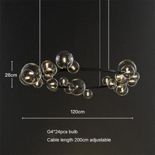 Load image into Gallery viewer, INSPIRA LIFESTYLES - Bubbles Ring Chandelier - ABSTRACT LIGHT, ACCENT LIGHT, BUBBLE CHANDELIER, BUBBLE LIGHT, CHANDELIER, GLASS GLOBE CHANDELIER, GLOBE CHANDELIER, LED CHANDELIER, LED LIGHT, LIGHT, LIGHT FIXTURE, LIGHTING, LIGHTS, MODERN CHANDELIER, MODERN PENDANT, PENDANT LIGHT, SCULPTURAL LIGHT