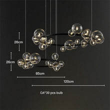 Load image into Gallery viewer, INSPIRA LIFESTYLES - Bubbles Ring Chandelier - ABSTRACT LIGHT, ACCENT LIGHT, BUBBLE CHANDELIER, BUBBLE LIGHT, CHANDELIER, GLASS GLOBE CHANDELIER, GLOBE CHANDELIER, LED CHANDELIER, LED LIGHT, LIGHT, LIGHT FIXTURE, LIGHTING, LIGHTS, MODERN CHANDELIER, MODERN PENDANT, PENDANT LIGHT, SCULPTURAL LIGHT