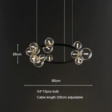 Load image into Gallery viewer, INSPIRA LIFESTYLES - Bubbles Ring Chandelier - ABSTRACT LIGHT, ACCENT LIGHT, BUBBLE CHANDELIER, BUBBLE LIGHT, CHANDELIER, GLASS GLOBE CHANDELIER, GLOBE CHANDELIER, LED CHANDELIER, LED LIGHT, LIGHT, LIGHT FIXTURE, LIGHTING, LIGHTS, MODERN CHANDELIER, MODERN PENDANT, PENDANT LIGHT, SCULPTURAL LIGHT