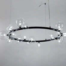 Load image into Gallery viewer, INSPIRA LIFESTYLES - Bubbles Ring Chandelier - ABSTRACT LIGHT, ACCENT LIGHT, BUBBLE CHANDELIER, BUBBLE LIGHT, CHANDELIER, GLASS GLOBE CHANDELIER, GLOBE CHANDELIER, LED CHANDELIER, LED LIGHT, LIGHT, LIGHT FIXTURE, LIGHTING, LIGHTS, MODERN CHANDELIER, MODERN PENDANT, PENDANT LIGHT, SCULPTURAL LIGHT