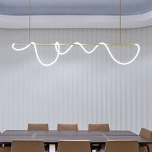 Load image into Gallery viewer, INSPIRA LIFESTYLES - Linear Rope Chandelier - ACCENT LIGHT, LED, LED CHANDELIER, LED LIGHT, LED ROPE CHANDELIER, LIGHT, LIGHT FIXTURE, LIGHTING, LIGHTS, MINIMALIST LIGHT, MODERN CHANDELIER, MODERN PENDANT LIGHT, SCULPTURAL LIGHT, SIMPLE DESIGN