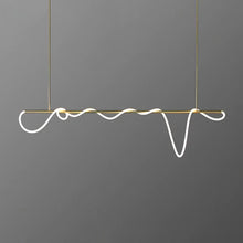 Load image into Gallery viewer, INSPIRA LIFESTYLES - Linear Rope Chandelier - ACCENT LIGHT, LED, LED CHANDELIER, LED LIGHT, LED ROPE CHANDELIER, LIGHT, LIGHT FIXTURE, LIGHTING, LIGHTS, MINIMALIST LIGHT, MODERN CHANDELIER, MODERN PENDANT LIGHT, SCULPTURAL LIGHT, SIMPLE DESIGN