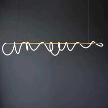Load image into Gallery viewer, INSPIRA LIFESTYLES - Linear Rope Chandelier - ACCENT LIGHT, LED, LED CHANDELIER, LED LIGHT, LED ROPE CHANDELIER, LIGHT, LIGHT FIXTURE, LIGHTING, LIGHTS, MINIMALIST LIGHT, MODERN CHANDELIER, MODERN PENDANT LIGHT, SCULPTURAL LIGHT, SIMPLE DESIGN